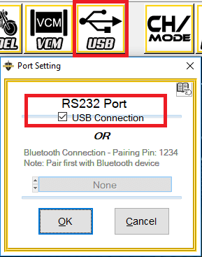 USB selection Centurion